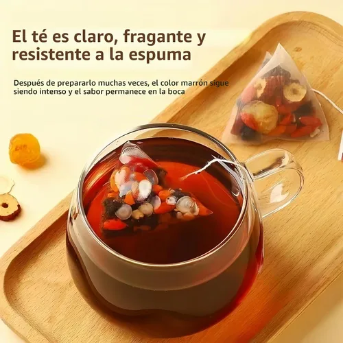 Vista 3 de Té de ginseng, mora, bayas de Goji y Longan, 4.23 onzas (4.23 oz por porción)