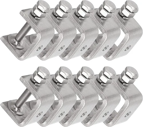 Vista 12 de Abrazaderas C de acero inoxidable mini de 1 pulgada para montaje, abrazaderas U metálicas resistentes para trabajo en metal, abrazadera