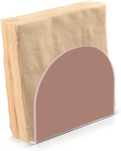 Vista 12 de Servilletero beige para mesa, dispensadores de servilletas de tejido acrílico, servilleteros de cóctel transparentes para encimeras, hotel