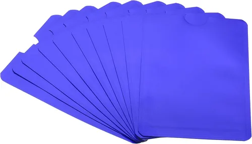 Vista 11 de PATIKIL Mangas de bloqueo RFID, fundas de aluminio para prevención de robo de identidad, fundas protectoras seguras para tarjetas de crédito, Negro