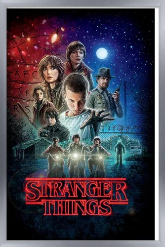 Vista 12 de Trends International Netflix Stranger Things - Póster de pared de una hoja, 14.725 x 22.375 pulgadas, versión enmarcada de madera de granero