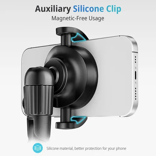 Vista 4 de UBeesize Trípode magnético para teléfono selfie de 62 pulgadas con control remoto inalámbrico, soporte extensible para teléfono celular, compatible