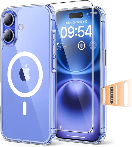 Vista 54 de TAURI Funda para iPhone 17, antiamarilleamiento con protector de pantalla, protección de grado militar, a prueba de golpes, delgada para iPhone 17