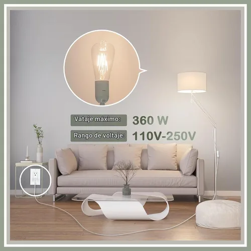 Vista 7 de JACKYLED Cable de extensión colgante para farol, UL 12 pies, E26 E27, interruptor de encendido/apagado, iluminación colgante para cocina