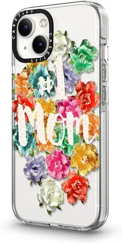 Vista 7 de CASETIFY Funda transparente para iPhone 13 [no amarillenta/6.6 pies, protección contra caídas de grado militar 3X/ compatible con Magsafe] – Mamá #1
