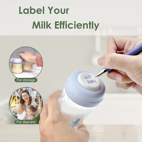Vista 7 de Maymom Tapas de rosca también conocidas como tapas de viaje con disco de sellado regrabable compatible con botella Avent, botellas de boca ancha