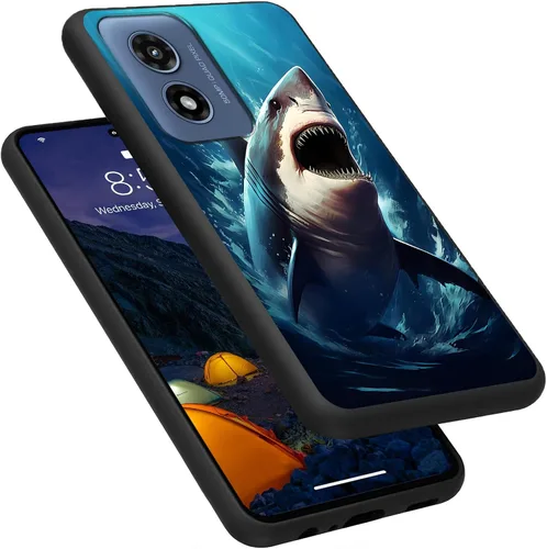 Vista 115 de Funda para Motorola Moto G Play 4G 2024, delgada y ligera, de silicona de TPU suave, color negro, ultrafina, para Motorola Moto G Play 4G 2024, Art