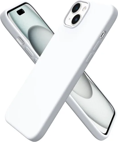 Vista 24 de ORNARTO Funda compatible con iPhone 15 Plus de 6.7 pulgadas, silicona líquida delgada de 3 capas cubierta completa de goma de gel suave, funda