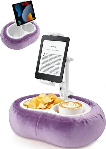 Vista 8 de Soporte de almohada para tableta, compatible con Kindle de 4.7 a 12.9 pulgadas, iPad, teléfono/tableta, Google, soporte giratorio de 360° para cama