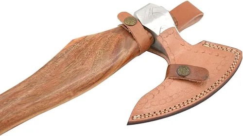 Vista 5 de Medieval Warrior Hacha Tomahawk Viking Tomahawk hecha a mano forjada a mano personalizada-hacha de caza-hacha de camping. (diseño)