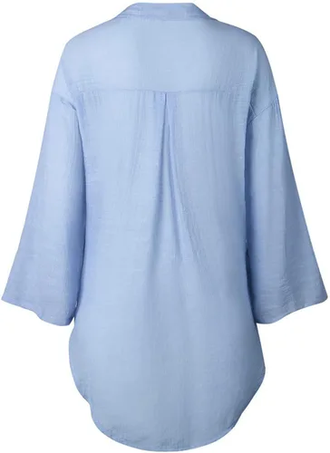 Vista 5 de Camisetas de verano para mujer, de algodón, lino, bohemias, casuales, para salir, a la moda, holgadas, cómodas, para vacaciones, blusa