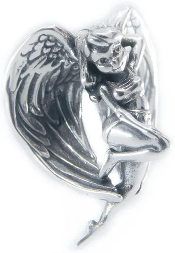 Vista 2 de Cute Angel of Love Sterling Silver Charm Bead Pendant Jewellery Amor Cupid Female Fairy Goddess fits pandora