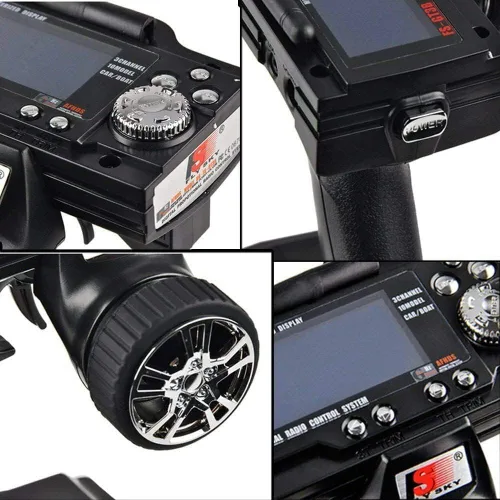 Vista 6 de Goolsky Flysky FS-GT3B Transmisor RC 2.4GHz 3 canales control remoto y receptor FS-GR3E para RC coche barco