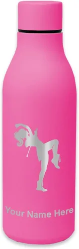 Vista 13 de LaserGram Botella de agua de acero inoxidable de doble pared, Majorette, grabado personalizado incluido