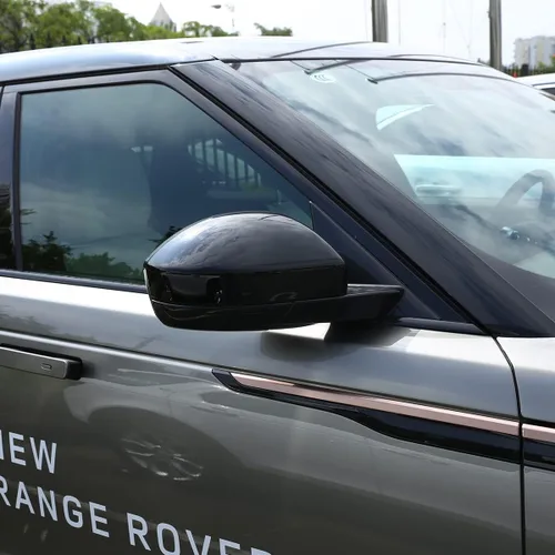 Vista 4 de Cubierta de espejo retrovisor ABS, protector de espejo lateral, decoración exterior para Land Rover Evoque 2016-2019, para Land Rover Discovery