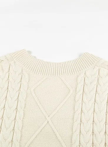 Vista 9 de EVALESS - Chaleco de gran tamaño para mujer, cuello en V, sin mangas, color sólido, suéter suelto