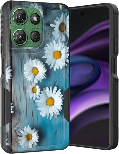 Vista 14 de para Moto G Play 4G 2024, funda de dos capas híbrida resistente y a prueba de golpes, PC duro + silicona suave protectora para Motorola Moto G Play
