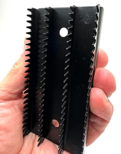 Vista 5 de Buff Rake - Repuesto de placa de metal Cabeza de dientes de rastrillo de rueda de pulido con 2 tornillos Herramienta de rastrillo de pulido