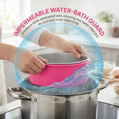 Vista 2 de Protector de silicona para hornear de 8 pulgadas/7.9 in para bandeja de queso redonda de 7 pulgadas y 6 pulgadas, accesorios para hornear
