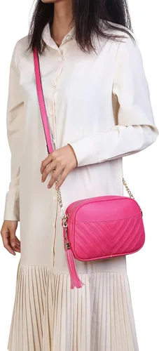 Vista 5 de lola mae Bolso bandolera acolchado, bolso de hombro de diseño moderno