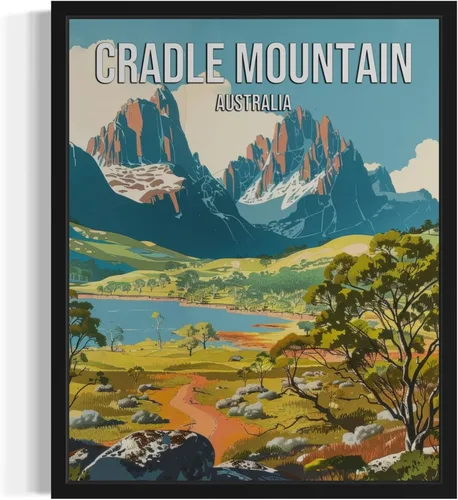 Vista 12 de Póster de paisaje de Adelaide Australia, arte de pared retro vintage, pintura de paisaje de la naturaleza, galería 23