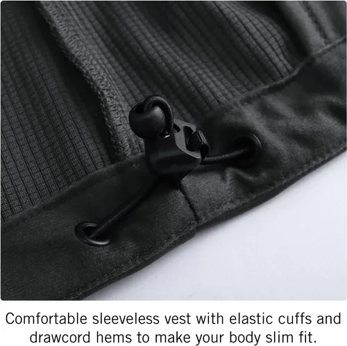 Vista 5 de BALEAF Chaleco ligero Softshell sin mangas para mujer, resistente al viento, cuello alto con bolsillos con cremallera, correr, senderismo, golf