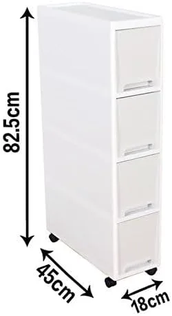 Vista 3 de Carrito de almacenamiento y organizador estrecho, delgado y delgado, gabinete de almacenamiento de cocina de 7.1 pulgadas junto al refrigerador