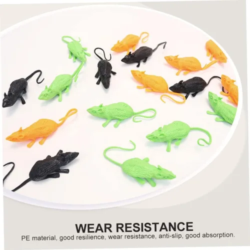 Vista 5 de Kisangel 18pcs Realistic Fake Mouse Decor for Halloween Pranks Unique Mice Toy Layout Props Soft Material for Home and Party Decoration Chic and