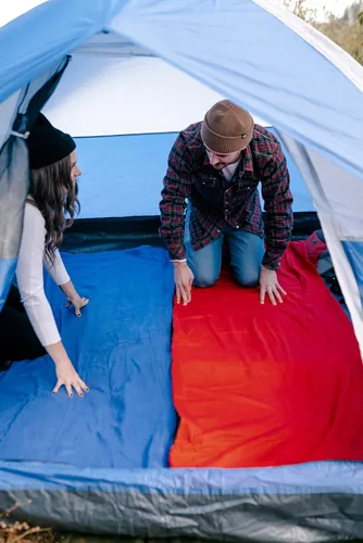 Vista 7 de Stansport Sleeping-Bags Stansport Fleece Sleeping Bag Rojo
