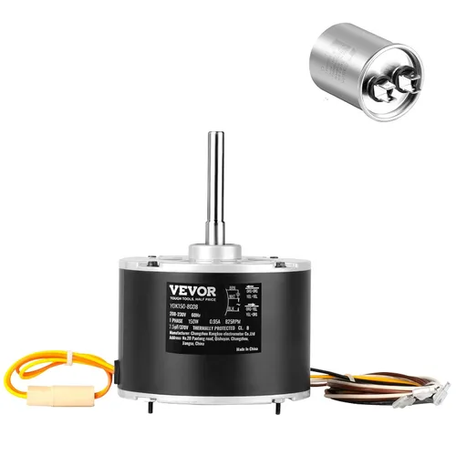 Vista 14 de VEVOR Motor de ventilador de condensador mejorado OEM, 1/4 HP 1100RPM, repuesto para ac GE Genteq Carrier Bryant Payne Dayton, 5KCP39EGS070S