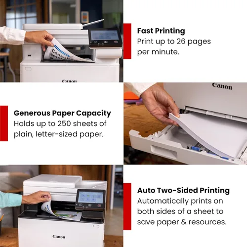 Vista 3 de Canon Color imageCLASS MF665Cdw - Impresora láser dúplex inalámbrica, todo en uno con copiadora, escáner, fax, alimentador automático de documentos