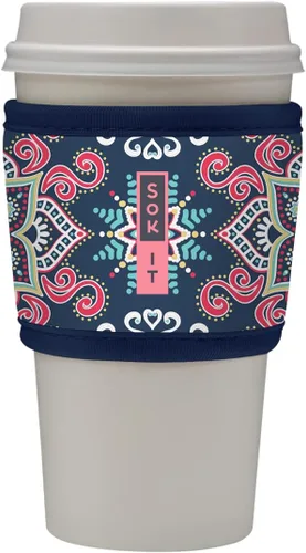 Vista 47 de Sok It HotSok Coffee & Tea - Funda de neopreno con aislamiento reutilizable (floral abstracto)