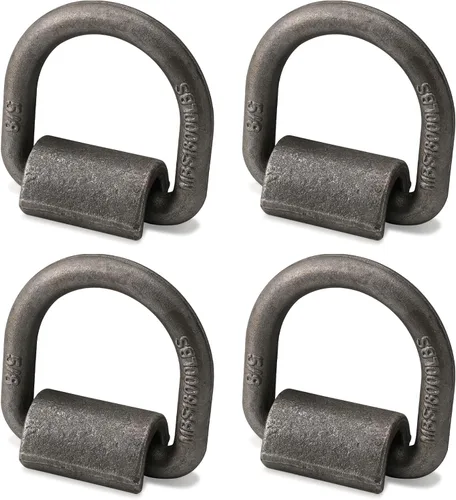 Vista 10 de Anclaje de anillo en D soldado de 1/2 pulgada, 12000 libras, forjado para camión remolque, paquete de 12