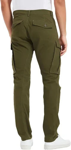 Vista 2 de Plaid&Plain Pantalones cargo ajustados con rodillas articuladas para hombre