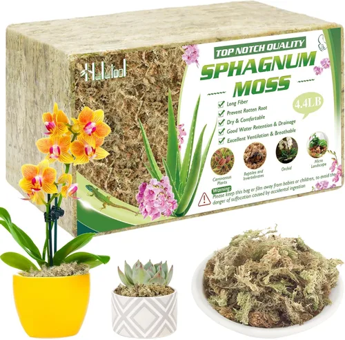 Vista 7 de Halatool - Musgo de esfagnum para plantas, 14 cuartos de galón de largo, secado de fibra de musgo de orquídea