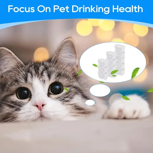 Vista 6 de Paquete de 6 filtros de fuente de agua para gatos W300 y W300 B&W500, filtros para fuente automática de mascotas de 67 oz/2 L y 118 oz/3.5 L