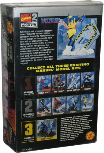 Vista 2 de wolverine glue together modelo kit Marvel Comics level2