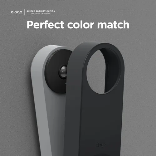 Vista 4 de elago Funda de silicona compatible con Google Nest Hello Video Doorbell (cableado, 2ª y 3ª generación), resistente a la intemperie y a los rayos UV