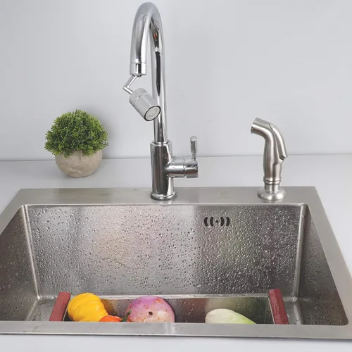 Vista 8 de Pulverizador lateral universal de cocina compatible con grifo Moen, reemplazo del rociador de grifo de fregadero de cocina con Níquel cepillado