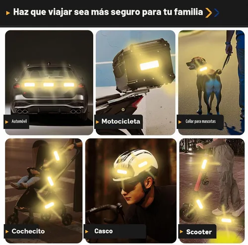Vista 3 de PHIXBEAR 20 piezas calcomanías reflectantes súper reflectantes hechas de 3M 823i, cinta reflectante de seguridad para automóvil, bicicleta, buzón