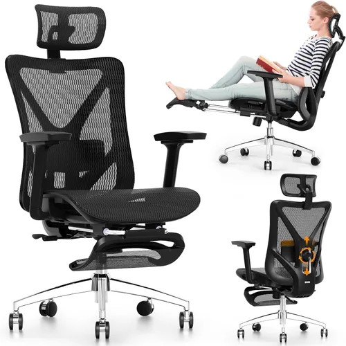 Vista 10 de GABRYLLY Silla de oficina-01BV4 Negro gris