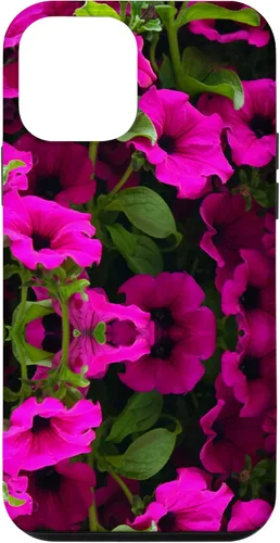 Vista 16 de iPhone 16 Purple Petunia Floral Cool Garden Plant Flower Gardener Gift Case