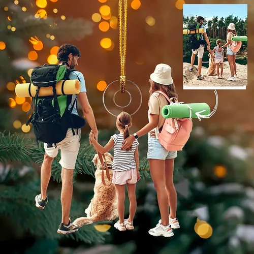 Vista 13 de Adorno de Árbol de Navidad Personalizado, Adorno de Forma Plana con Foto Personalizada, Adornos Acrílicos Planos 2D, Adornos Acrílicos con Foto