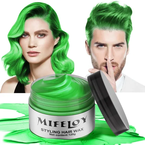 Vista 11 de Cera temporal negra para el cabello, tinte en crema para peinado natural instantáneo, pomadas lavables para hombres, niñas, mujeres, jóvenes, barro