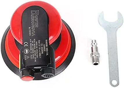 Vista 8 de Shop Lijadora neumática 5", 3/16" Da Sander, lijadora de órbita aleatoria neumática para automóviles de carrocería, trabajo de madera