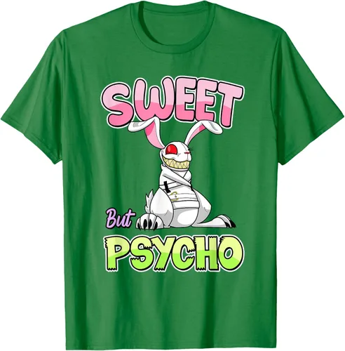 Vista 3 de Sweet But Psycho Shirt Bunny Creepy Gothic Rabbit Funny T-Shirt