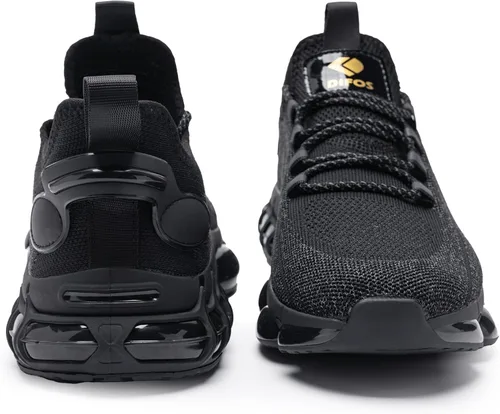 Vista 4 de Zapatos deportivos para caminar para hombre, sin cordones, con malla con amortiguación de aire, a la moda, para gimnasio, informales, atléticos