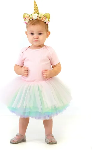 Vista 7 de My Lello Little Girls - Falda de tutú de ballet, corta, de 10 capas (4 meses - 3T)
