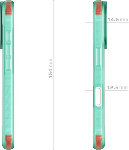 Vista 112 de Ghostek Covert Clear - Funda transparente para iPhone 15 Plus, silicona a prueba de golpes, compatible con accesorios Apple MagSafe, funda Negro