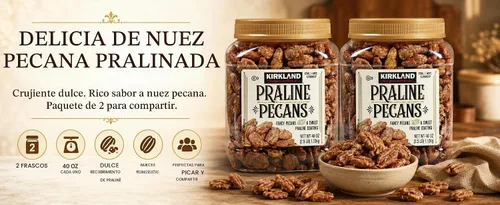 Vista 8 de Kirkland Signature Praline Pecans 2.5lb (paquete familiar) Paquete de 2